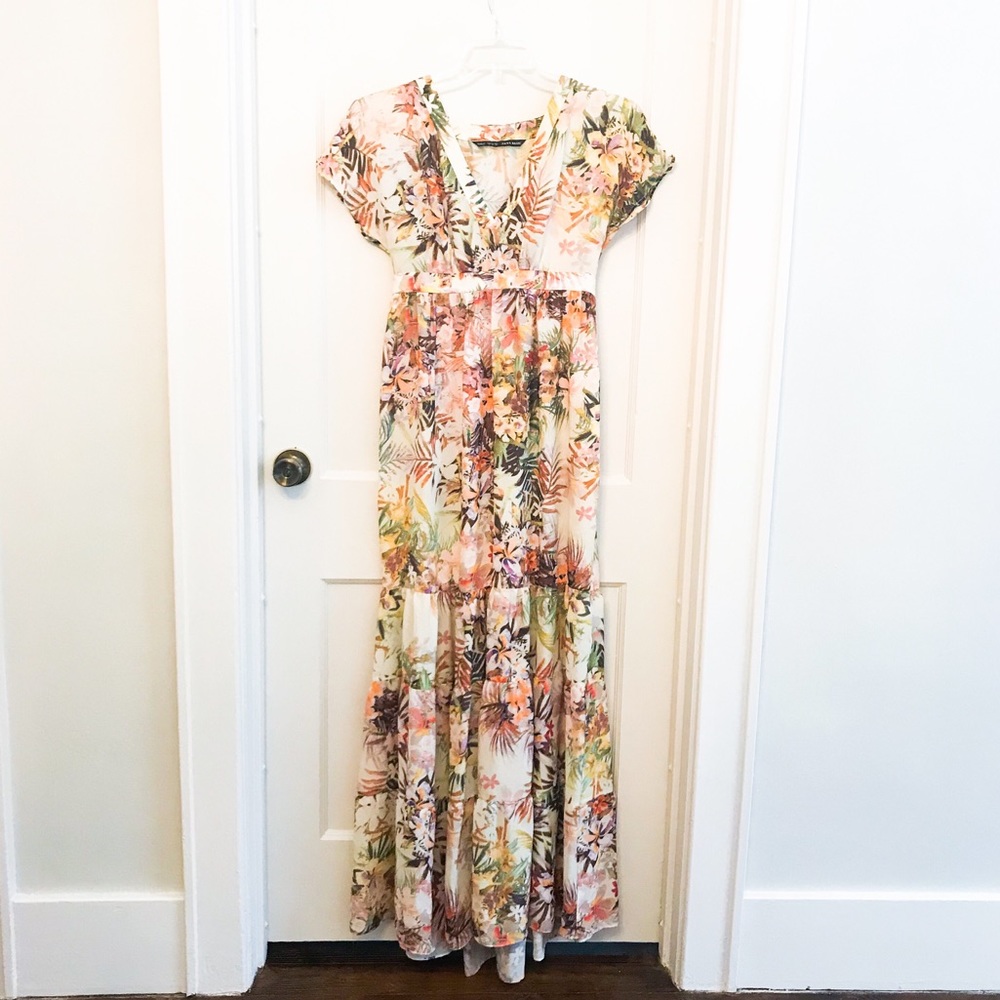 Zara floral maxi dress